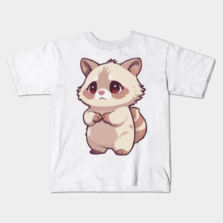 kawaii albino raccoon Kids T-Shirt